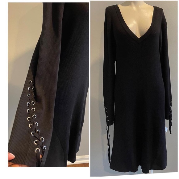 Black sweater dress - Picture 3 of 5